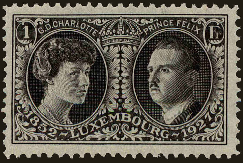 Front view of Luxembourg B23 collectors stamp