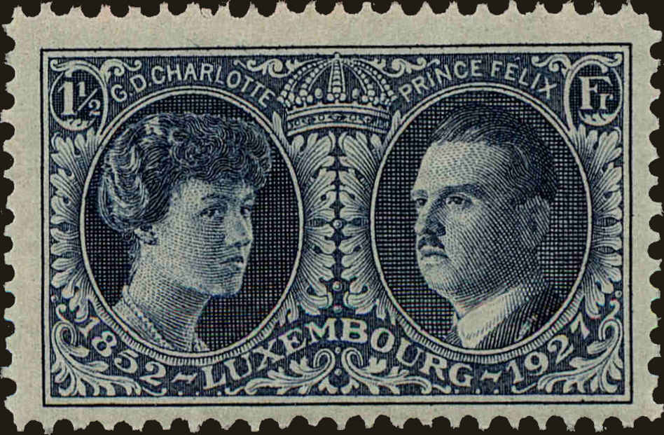 Front view of Luxembourg B24 collectors stamp