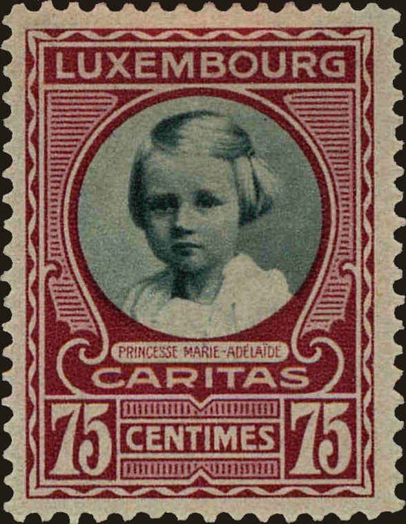 Front view of Luxembourg B32 collectors stamp