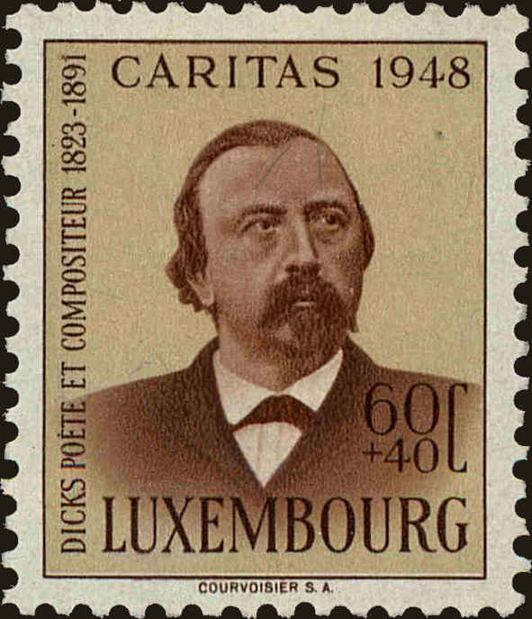 Front view of Luxembourg B147 collectors stamp