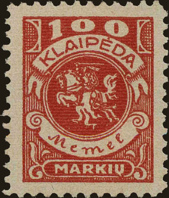 Front view of Memel N23 collectors stamp