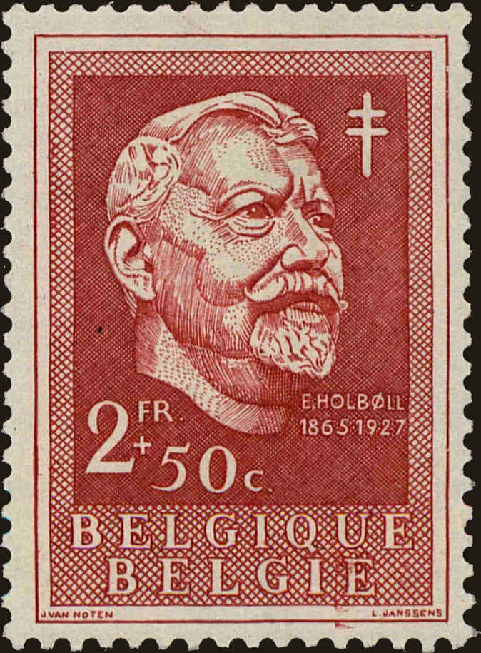 Front view of Belgium B583 collectors stamp