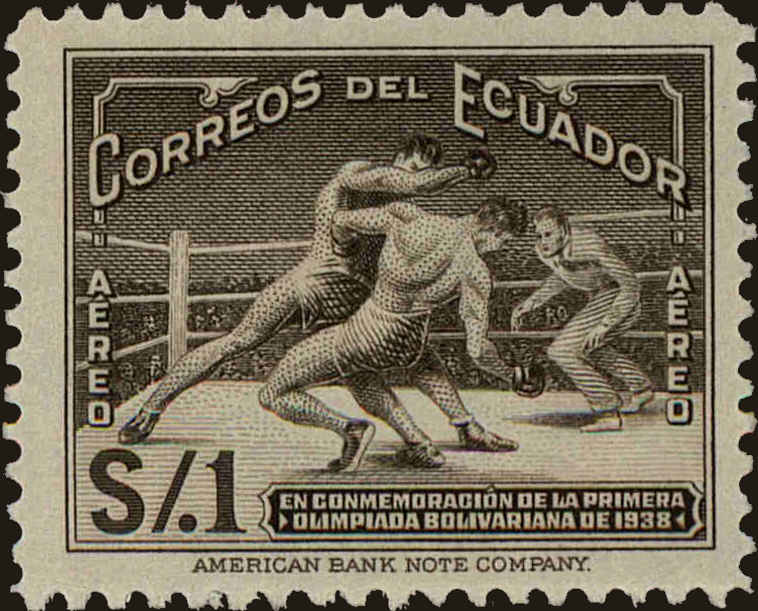 Front view of Ecuador C68 collectors stamp