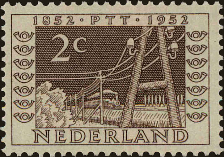 Front view of Netherlands 336 collectors stamp