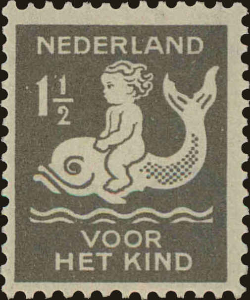 Front view of Netherlands B37 collectors stamp