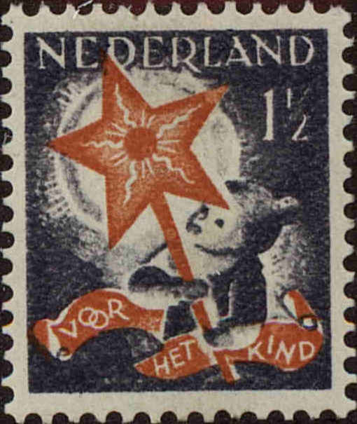 Front view of Netherlands B66 collectors stamp