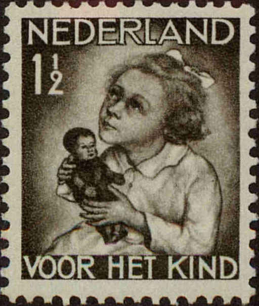 Front view of Netherlands B73 collectors stamp