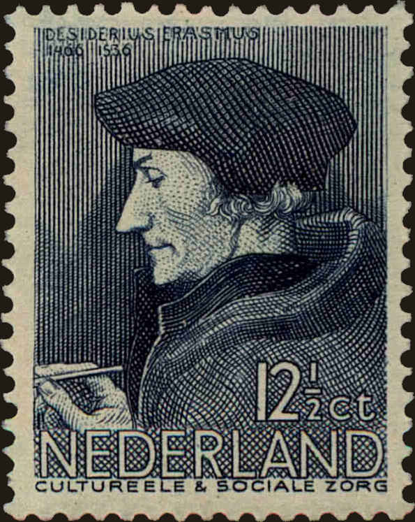Front view of Netherlands B89 collectors stamp
