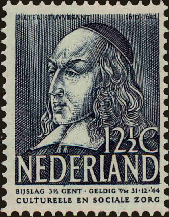 Front view of Netherlands B117 collectors stamp