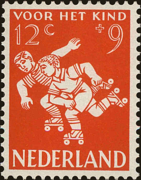 Front view of Netherlands B329 collectors stamp