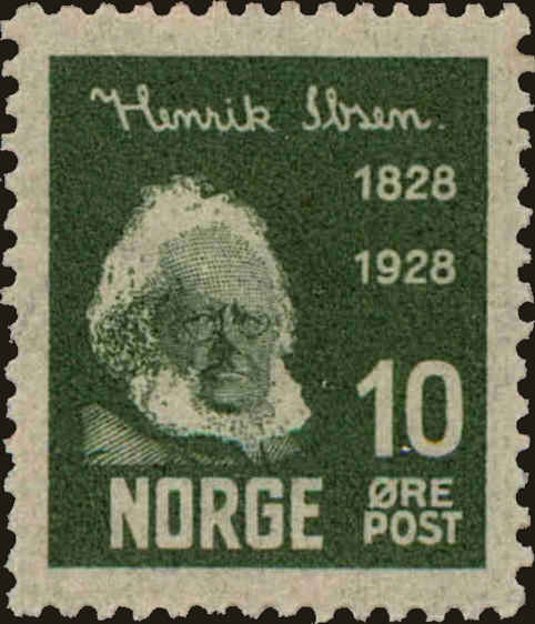 Front view of Norway 132 collectors stamp