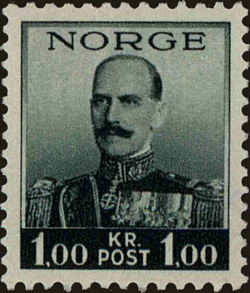Front view of Norway 177 collectors stamp