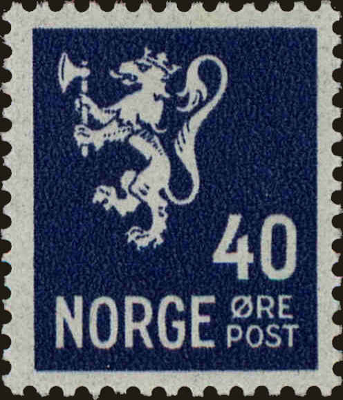 Front view of Norway 200A collectors stamp