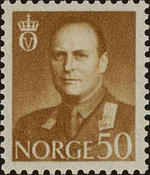 Front view of Norway 364 collectors stamp