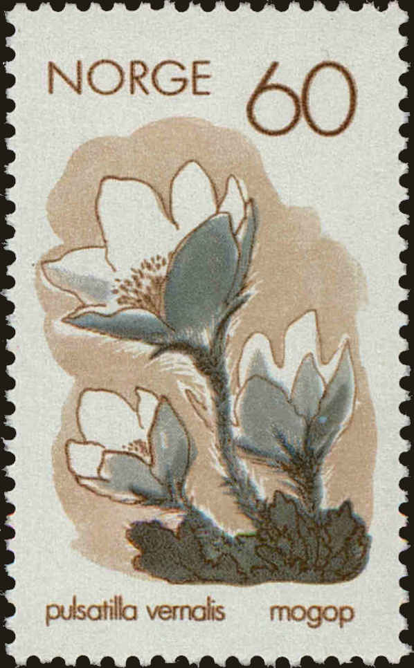 Front view of Norway 552 collectors stamp