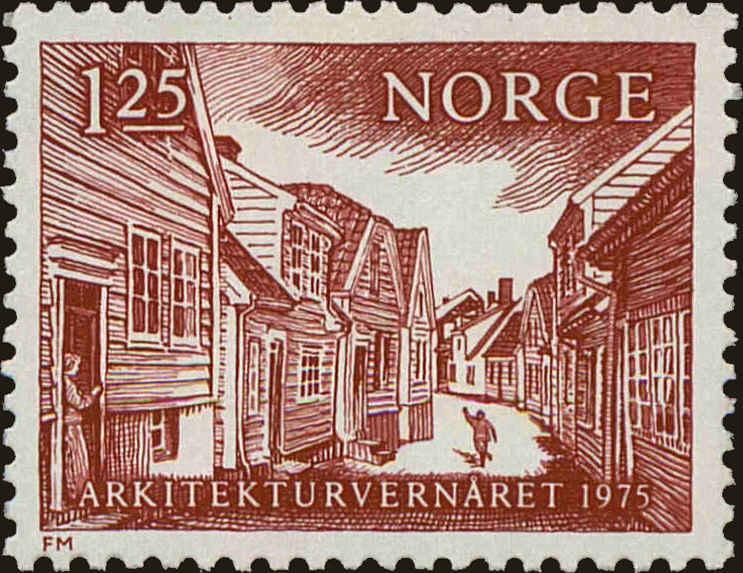 Front view of Norway 652 collectors stamp