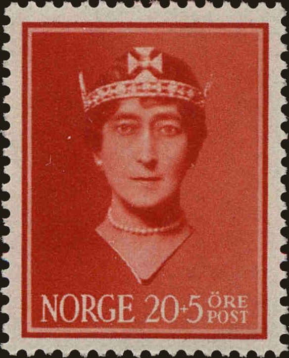 Front view of Norway B13 collectors stamp