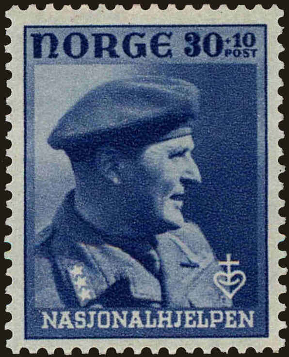 Front view of Norway B46 collectors stamp