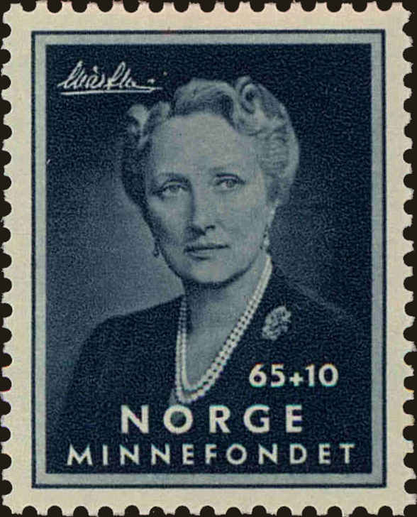 Front view of Norway B58 collectors stamp