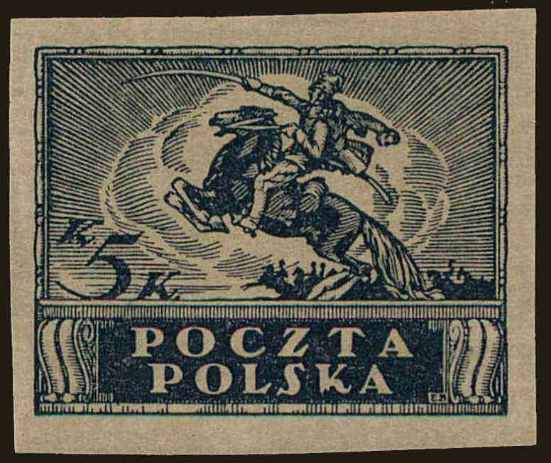 Front view of Polish Republic 120 collectors stamp