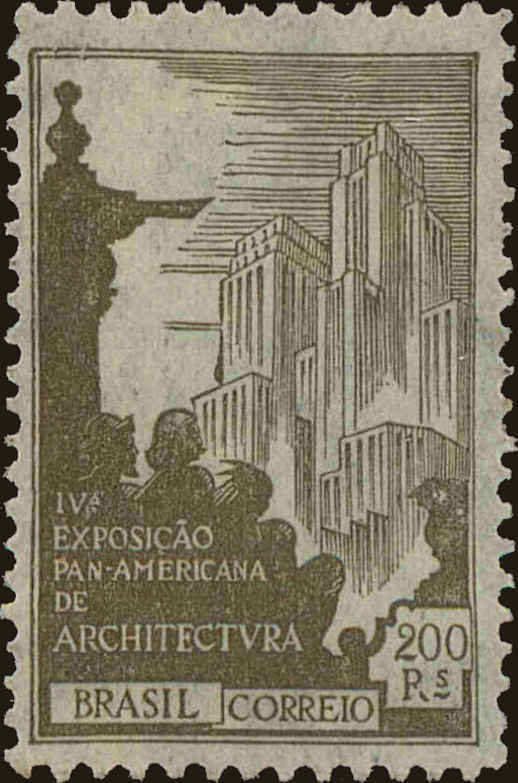Front view of Brazil 313 collectors stamp
