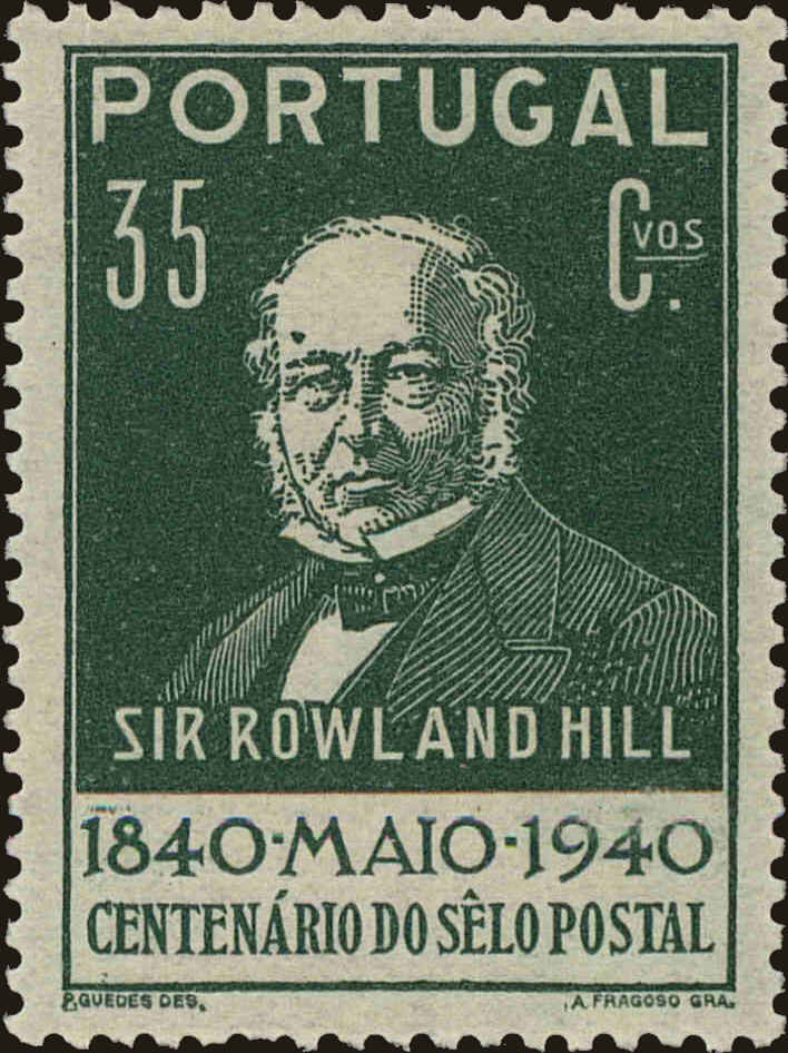 Front view of Portugal 597 collectors stamp