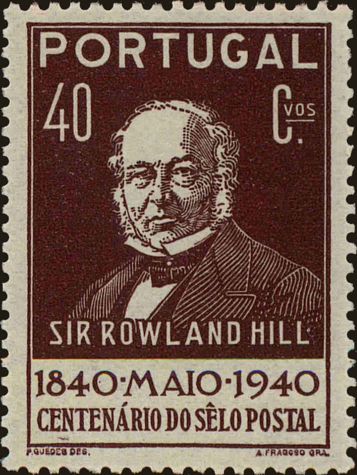 Front view of Portugal 598 collectors stamp