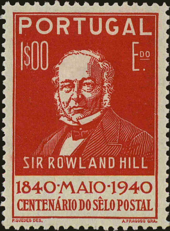 Front view of Portugal 601 collectors stamp
