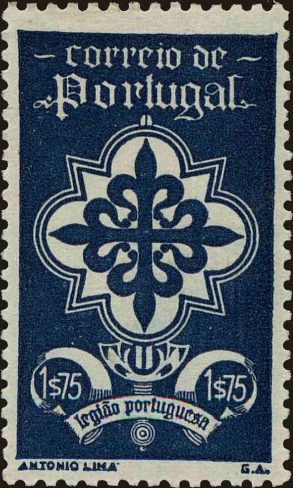 Front view of Portugal 586 collectors stamp