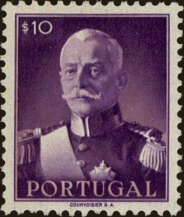 Front view of Portugal 650 collectors stamp