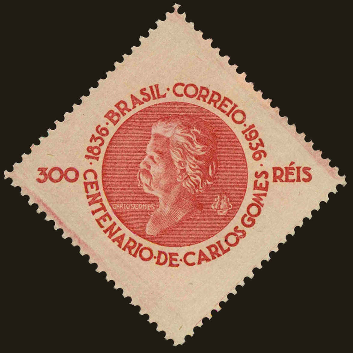 Front view of Brazil 422 collectors stamp