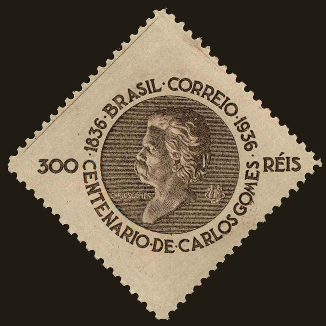 Front view of Brazil 423 collectors stamp