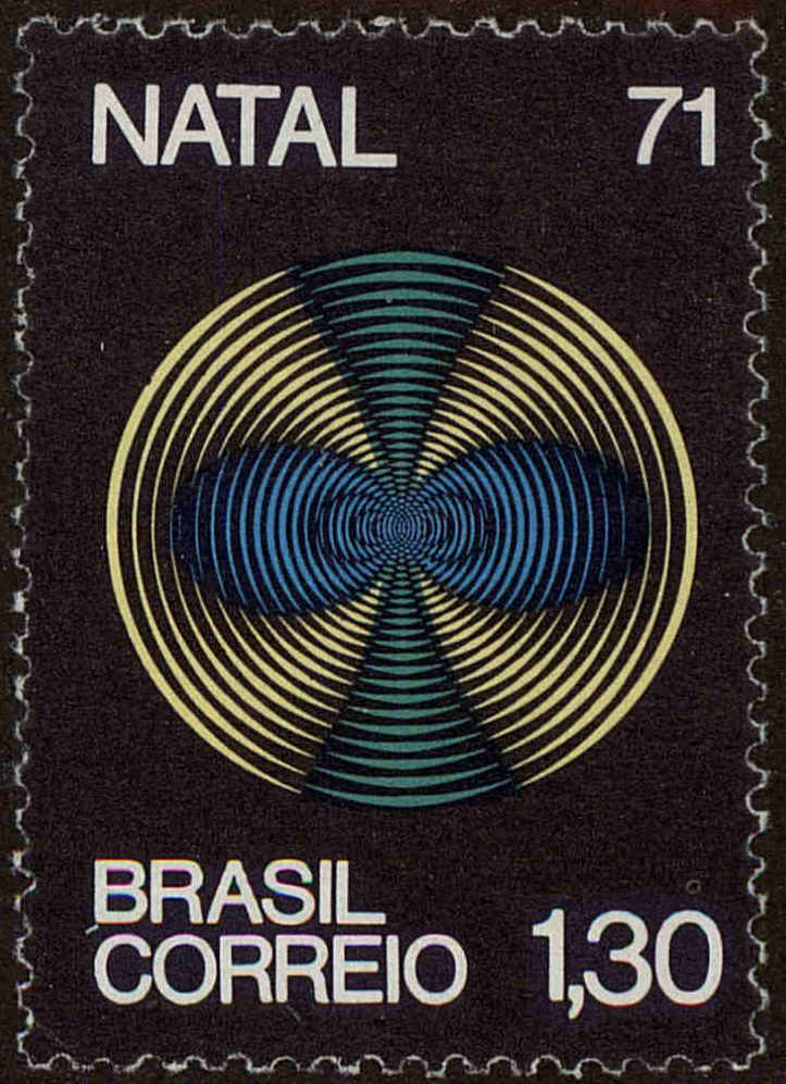 Front view of Brazil 1209 collectors stamp