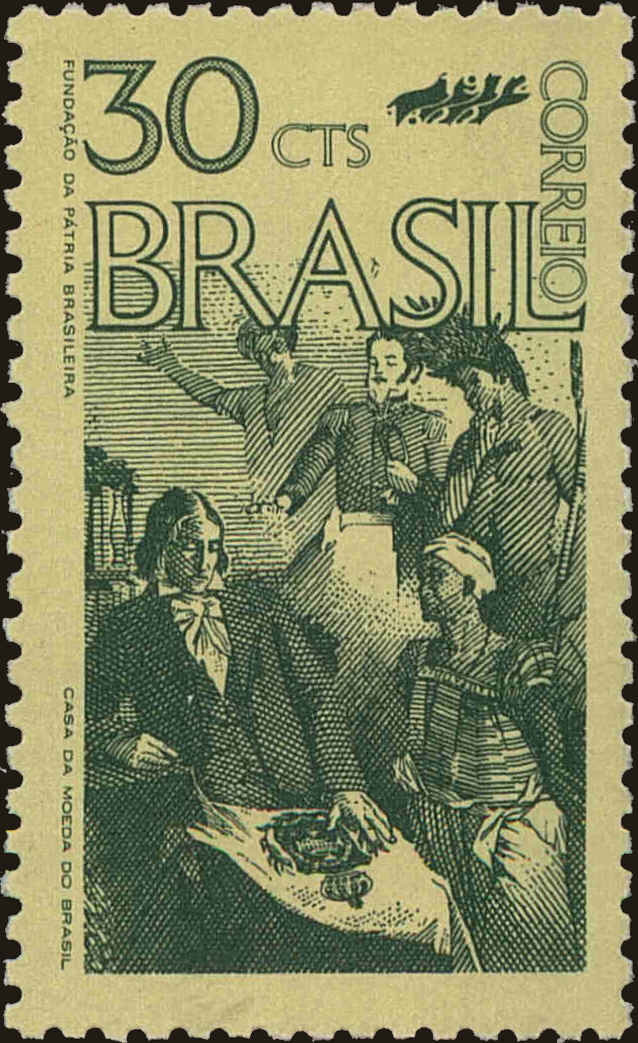 Front view of Brazil 1242 collectors stamp