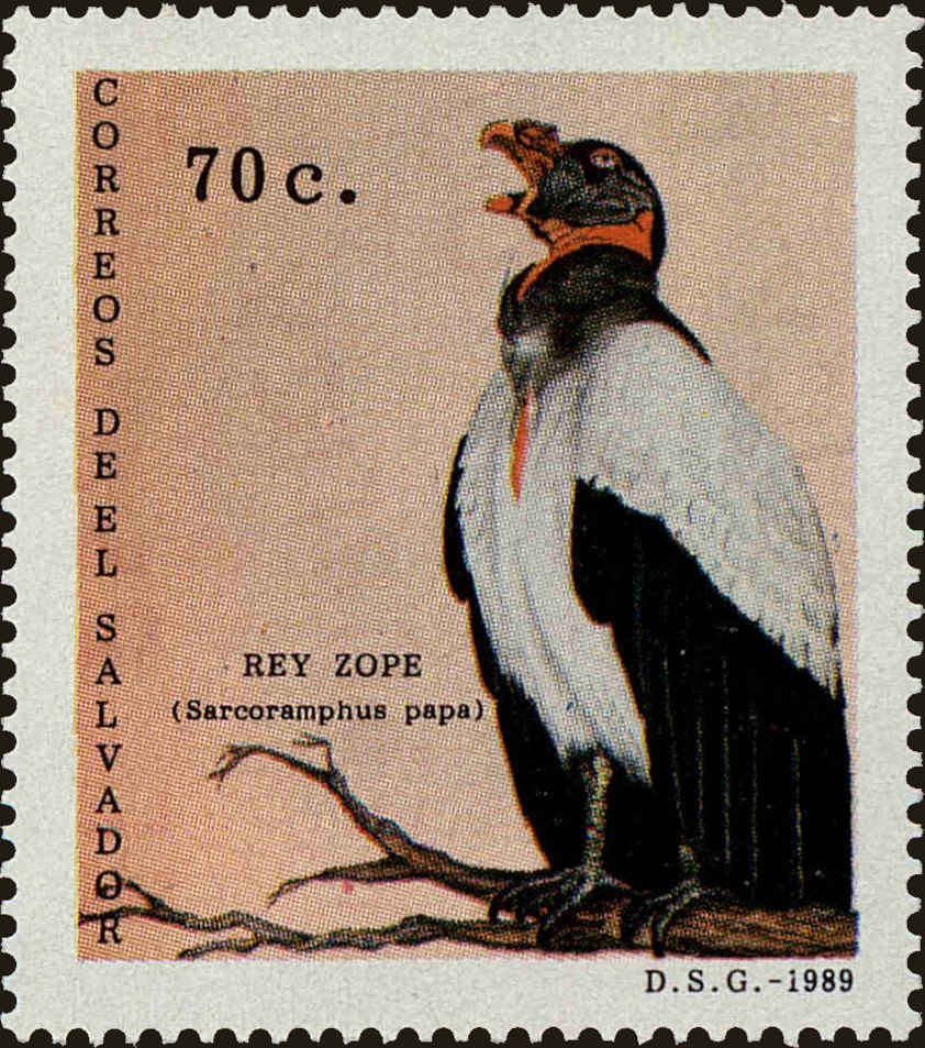 Front view of Salvador, El 1221 collectors stamp