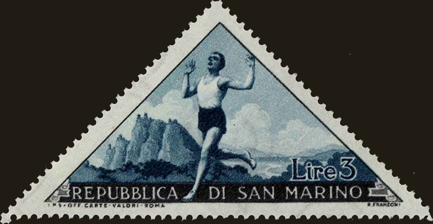 Front view of San Marino 329 collectors stamp