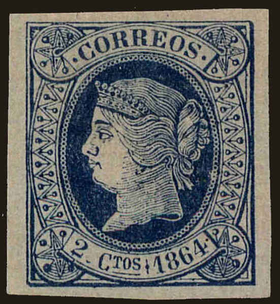 Front view of Spain 61 collectors stamp