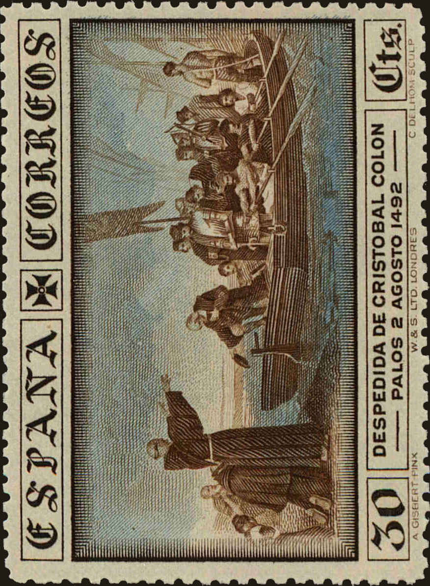 Front view of Spain 427 collectors stamp