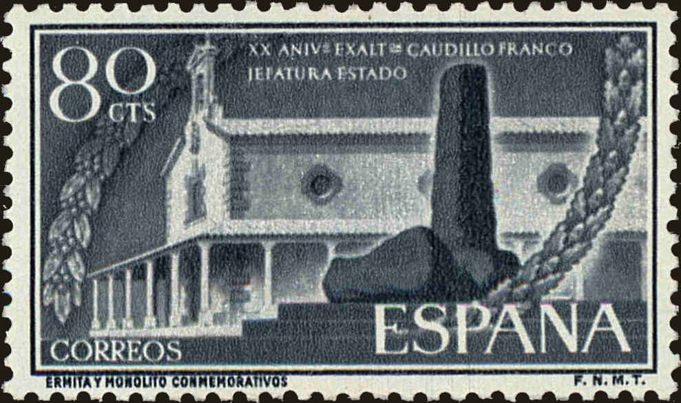 Front view of Spain 856 collectors stamp