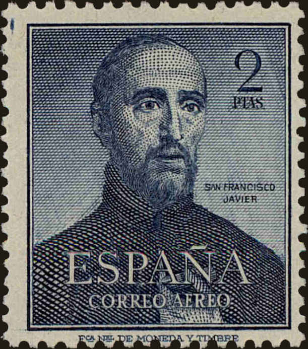 Front view of Spain C138 collectors stamp