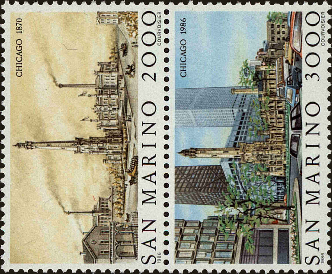 Front view of San Marino 1111a collectors stamp