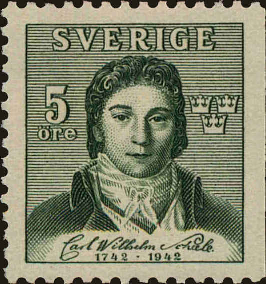 Front view of Sweden 337 collectors stamp