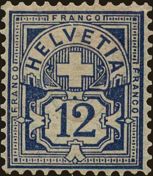 Front view of Switzerland 74 collectors stamp