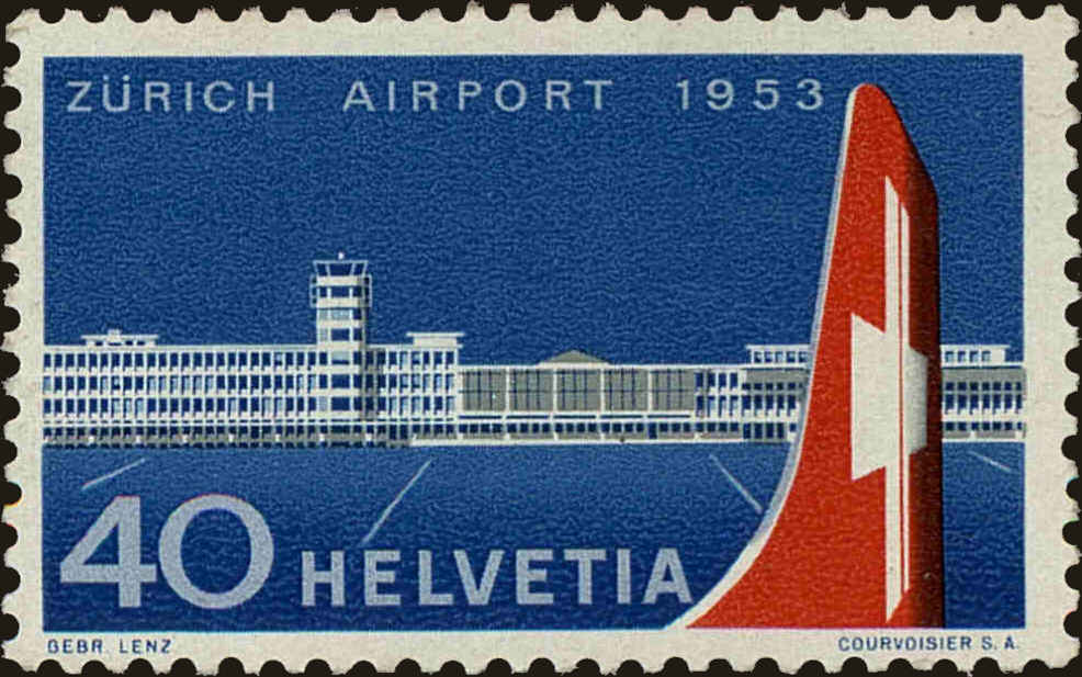 Front view of Switzerland 344 collectors stamp