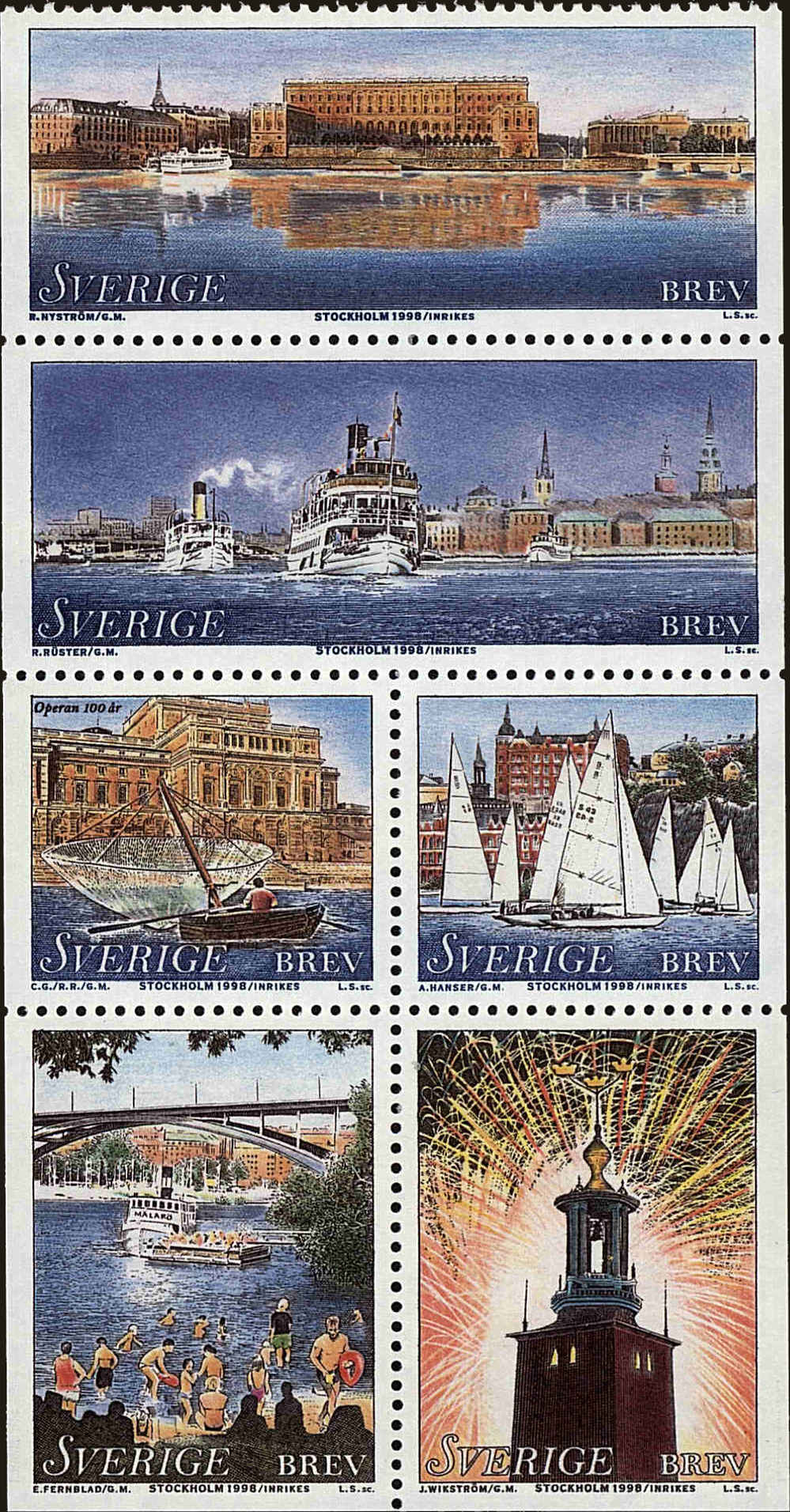 Front view of Sweden 2286a collectors stamp