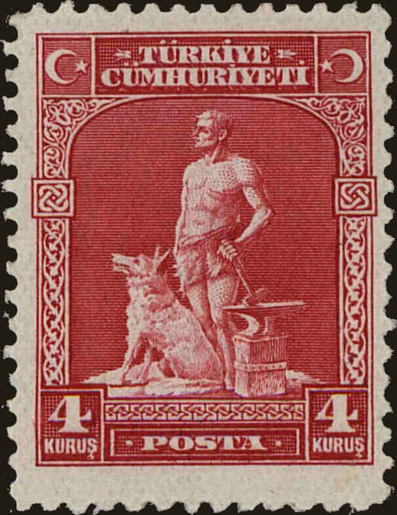 Front view of Turkey 689 collectors stamp