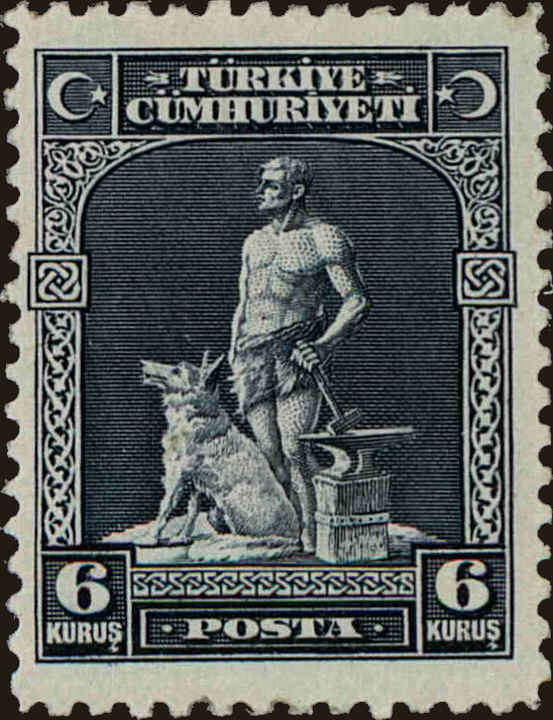 Front view of Turkey 691 collectors stamp