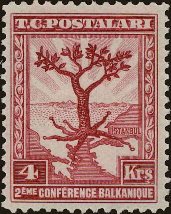 Front view of Turkey 729 collectors stamp