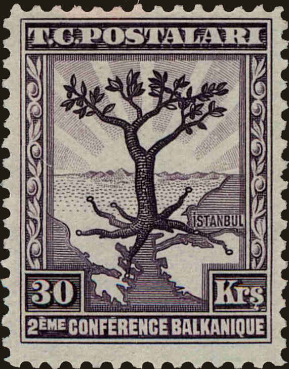 Front view of Turkey 734 collectors stamp