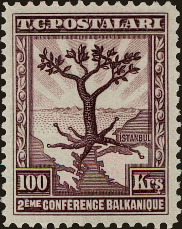 Front view of Turkey 736 collectors stamp